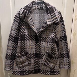 Plaid Button-Up Jacket